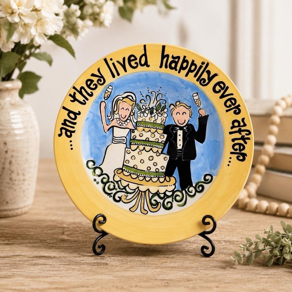 Glory Haus Wedding Plate And They Lived Happily Ever After 10"